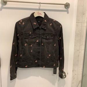 NWT BLANK NYC Late Bloomer black denim jean jacket XS